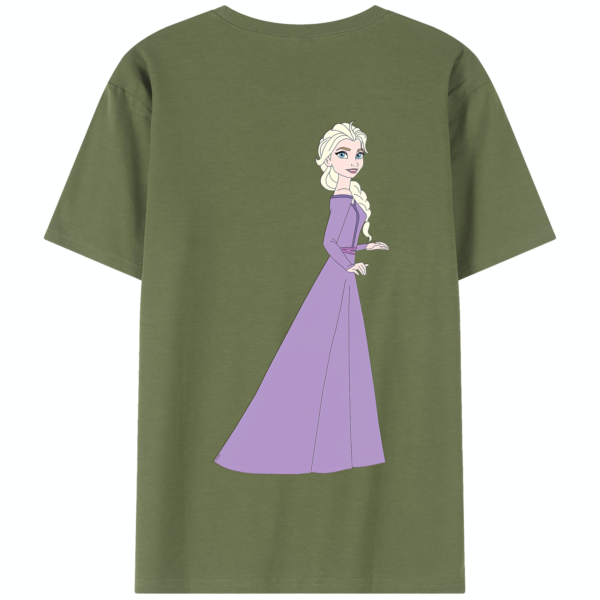 （画像用） アナと雪の女王 アンナ エルサ Frozen Anna Elsa 綿100％半袖Tシャツ（背面プリント）